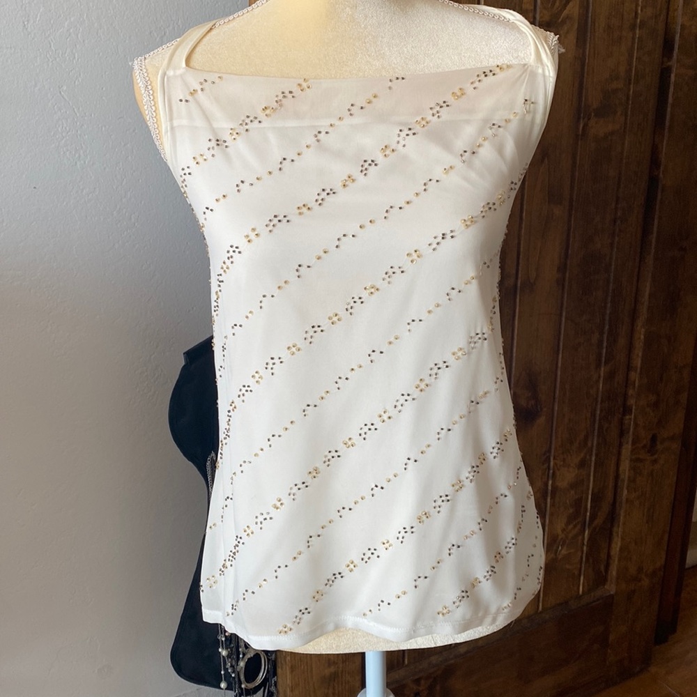 NWOT Express Top, Beaded Design, Size S/P